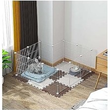 Prime 12 Panel Metal Beyaz Renk Evcil Küçük Hayvan Kedi Köpek Kuş Evi Kafesi Oyun Parkı