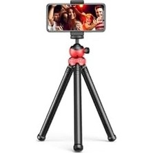 Prime Esnek Monopod Youtuber Yayıncılar ve Sosya Medya Için Ideal 30CM Ahtapot 360 Derece Taşınabilir Ayakları Bükülebilir Selfie Telefon Tutuculu 3 Ayaklı Kampda Tatilde Gezilerde