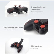 Prime Evrensel Gamepad, USB Kablosuz Bluetooth 5.0 Joystick Tv Box Konsol Oyun Kumandası, Ios Cep Telefonu Tutucu Için X3