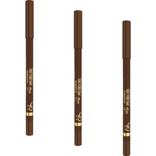 Karok Ticaret Tattoo Gel Eyepencil - 115 Rustic Brown - Uzun Süre Kalıcı Gel Göz Kalemi (3 Paketi)
