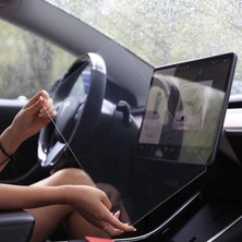 Prime Model 3 (2024/2025/2026) ve Model Y (2024/2025), Model Y Standard 2026 15.4" Multimedya Dokunmatik Ekran Koruyucu Temperli Cam – Kenarlarda Güvenli Boşluk Tasarımı, 99% Hd Şeffaflık
