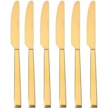 Prime Quantum Mat Altın Yemek Bıçağı 24 cm 6 Adet
