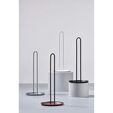 Singles Kağıt Havlu Tutucu, Ayakta, Metal Kağıt Tutucu, Çap 14,5 Cm, Yükseklik 32 Cm, Sıcak Gri