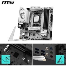 Prime Msı B850M Gaming Plus Wifi 6e, Anakart, Matx, Am5 Soket, Ddr5 8200MHZ Oc, HDMI Dp, 2x M.2, 2.5g Lan