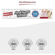 Büzgülü Kedi Kumu Poşeti 7'li Set, 82X50 cm Güçlü Büzgülü Kolay Bağlama, Pratik Sızdırmaz Kullan-At Torbası, Kedi Tuvalet Kabına Uygun, Hijyenik Temizlik Sağlayan Kedi Kumu Torbası