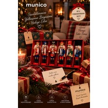 Munico 6 Adet Dekoratif Fındıkkıran Asker Yılbaşı Seti Noel Ağacı Süsü Masa Üstü Biblo Yeni Yıl Ev Dekoru