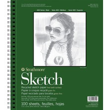 Store 400 Serisi Eskiz Defteri, Geri Dönüştürülmüş Kağıt, 11X14 Inç, 100 Yaprak - Çizim, Illüstrasyon, Sanat Sınıfı Öğrencileri Için Sanatçı Eskiz Defteri
