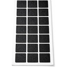 Yapışkanlı Keçe Ped, 30MM x 30MM, 21 Parça, Kare, Siyah, Koltuk Ayağı Için, Parke Zemin Koruma, Çizilme ve Gürültü Önleyici