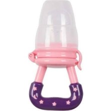 Sevi Bebe Meyve Emziği, Silikon Diş Kaşıyıcı, Pembe-Mor