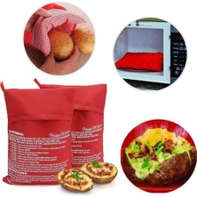 Munico 3 Adet Fırında Patates Poşeti Tekrar Kullanılabilir Gıda Poşetleri Mikrodalga Patates Poşeti Kumpir