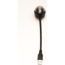 Busstier Araç Içi LED Işık USB Disko Topu Çok Renkli 9 Modlu Tavan ve Ayak Altı Aydınlatma Ses Kontrollü Mini Projektör Parti Atmosfer Lambası