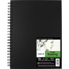 Store Sanatçı Serisi Alan Çizim Kitabı Kalem, Kalem ve Keçe Ipucu Kalemler, Yan Tel Bağlı, 90 Pound, 9 x 12 Inç, 60 Sayfalar