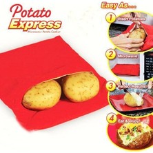 Munico Kumpir Pişirici Patates Çuvalı - Potato Express - Kırmızı - Polyester Elyaf