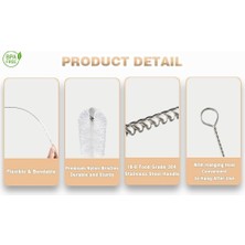 Prime 2'li Paslanmaz Çelik Pipet ve Boru Temizleme Fırçası - Şişe, Pipet, Hortum, Tüp Temizleyici