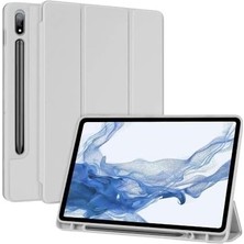 Prime Galaxy Tab S7 Fe / S7 Plus S8 Plus 12.4" ile Uyumlu Kılıf Kalem Bölmeli Smart X800 T730 T970 Gri