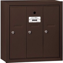 Salsbury Industries Usps Erişimli ve 3 Kapılı 3503ZSU Yüzeye Monte Dikey Posta Kutusu, Bronz