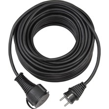 Store Kaliteli Kauçuk Uzatma Kablosu (25 M, IP44, Dış Mekan Için Kablo), Siyah