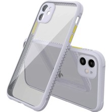 Apple iPhone 12 Mini Kılıf Miami Şeffaf Silikon - Lila