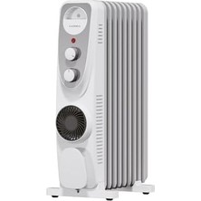 Prime LUX09-FP-WG 9 Dilim Beyaz Gri 2400 W Yağlı Radyatör