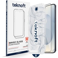 Store Samsung Galaxy S25 ile Uyumlu Otomatik Hizalama Aparatlı Takılırken Toz Toplama Özellikli Ekstra Güçlendirilmiş Lazer Kesim Ekran Koruyucu Kırılmaz Cam (Galaxy S25)