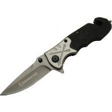 Efnaz Style 8-10 Siyah Kurtarma / Kamp Çakı 16,5cm - Yarı Otomatik, Kemerlikli, Cam Kırma ve Ip Kesme Aparatlı, Ok Figürlü Sap