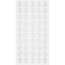 Silikon Yapışkanlı Sünger, Çekmece ve Dolap Kapağı Ses Stoperi, Beyaz, 9mm x 1.6mm, 50'li Set