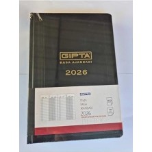 Karok Ticaret Gıpta Ajanda 2026 17X24 cm Ticari Kasa Ajandası, 432 Sayfa, Siyah