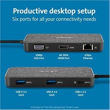 SD1650P Usb-C 4K Taşınabilir Yerleştirme Istasyonu, HDMI Özellikli Mobil Dock, /chrome Os/windows 7 Cihazlarıyla Uyumlu, USB C HDMI Adaptörü, K34020WW