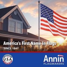 Annin Amerikan Bayrağı 2,4 x 3,6 M Tough-Tex En Güçlü, En Uzun Ömürlü Bayrak YAPICILARI,%100 Abd'de Dikilmiş Şeritler, Işlemeli Yıldızlar ve Halatlı Başlık. Model 2750