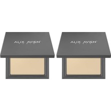 Karok Ticaret Kompakt Pudra - 12 Saate Kadar Kalıcılık - Nötr Cilt Alt Tonu - Compact Powder 04 Light Ivory (2 Paketi)