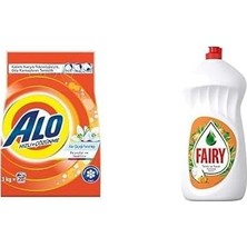 Prime Alo 3 kg Kar Çiçeği Ferahlığı Beyazlar ve Renkliler Hızlı Çözülme Toz Deterjan & Fairy Sıvı Bulaşık Deterjanı Portakal Kokulu, 1500 ml