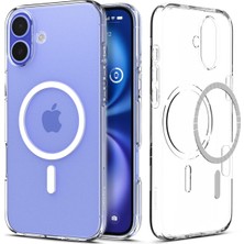 Store iPhone 16 ile Uyumlu Şeffaf Magsafe Kılıf Liquid Crystal Mag Fit Crystal Clear - ACS08390