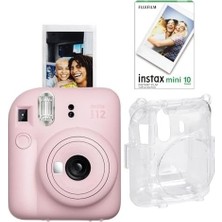 Prime Mini 12 Pembe Fotoğraf Makinesi-10'lu Film ve Şeffaf Kılıf Seti