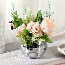 Store Kare Silver Cam Mozaik Fayans Çıkartmaları El Işi Kare Cam Fayans Kendinden Yapışkanlı Aynalı Dekor Panel 30X30 cm