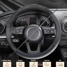 Prime MC1003NR Premium Deri Direksiyon Kılıfı, Kırmızı