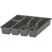 Prime Smäcker Çatal Bıçak Kutusu, Gri, 31 x 26 x 4 cm