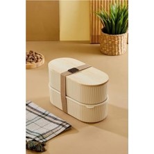 Prime Bambu Kapaklı Saklama Kabı 800 ml X2
