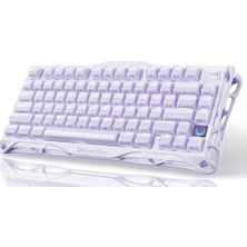 Prime Mercury K1 Mekanik Klavye, Alüminyum Çerçeveli, %75 Kablosuz Oyun Klavyesi, Hot Swap Özel Klavye, Düğmeli, Gaz Zinciri, Rgb Üç Modlu Klavye, Pbt Tuş Kapakları, 8000 Mah Lila