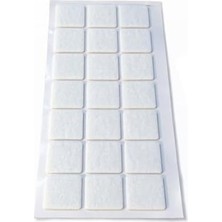 Yapışkanlı Keçe Ped, 30MM x 30MM, 21 Parça, Kare, Beyaz, Koltuk Ayağı Için, Parke Zemin Koruma, Çizilme ve Gürültü Önleyici