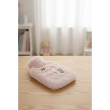 Buffer Işıklı Ayıcıklı Figürlü Pembe Peluş Su Torbası, 1 Lt, Yumuşak Kılıf, Uzun Süre Tutan Termal Torba