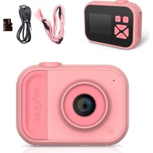 Kamera 10 Uygun Fiyatlı Kamera Erkek ve Kız Çocukları Için 5 Mp Video Özellikli Kart Okuyucu ve Tripod Vida Adaptörü (Pembe)