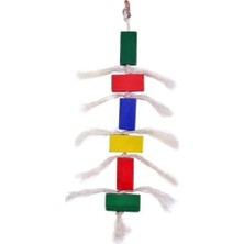 Prime Zilli Renkli Ahşap Kuş Oyuncağı 18 cm