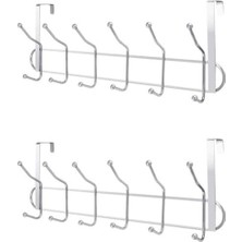 12'l Metal Kapı Arkası Askı, Amerikan Kapı Arkası Askılık, Banyo, Mutfak, Yatak Odası Için Krom Askı (2 Adet)