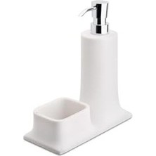 Prime Tezgah Üstü Beyaz-Krom Deterjanlık ve Süngerlik - BA2007 028 R1-Cr