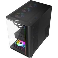 Prime Dragos Ocean Curved Pro V2 7x Fan USB 3.0 Typec 750W 80+ Atx Oyuncu Bilgisayar Kasası Siyah