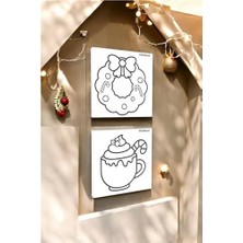Prime 2'li Tuval Set Baskılı (Fincan ve Süs) 20X20CM