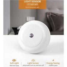 Prime Duvara Monte LED Gece Lambası, Alacakaranlık Sensörlü, 0.5W Duvar Fişli Gece Lambası, Koridor, Merdiven, Mutfak, Banyo Için, 6'lı Paket Yuvarlak Tasarım