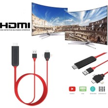 Prime HDMI Kablosu, 1080P Hd, Şarj ve Ekran Yansıtma Özellikli, 8 Kanal Dijital Ses, Cep Telefonu Ekranından Tv/projektör/monitöre Tak ve Çalıştır