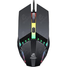 Prime Kablolu Mouse, Rgb LED Işıklı, Gaming Oyun Uyumlu Mouse, 1600 Dpı, 4d Optik Sensör, Ergonomik Tasarım, Siyah Tak Kullan (Dpı)