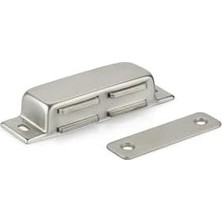 Prime Mıknatıslı Çıt Çıt Kilit, Paslanmaz, Metal Gövde, Pvc, Kapı, Sineklik, Dolap, Kapak Için, Manyetik Tutucu, Montaj Vidalı, Sessiz, Kolay Açılır, Kapanır Sistem (8,5 Cm, 2 Adet)